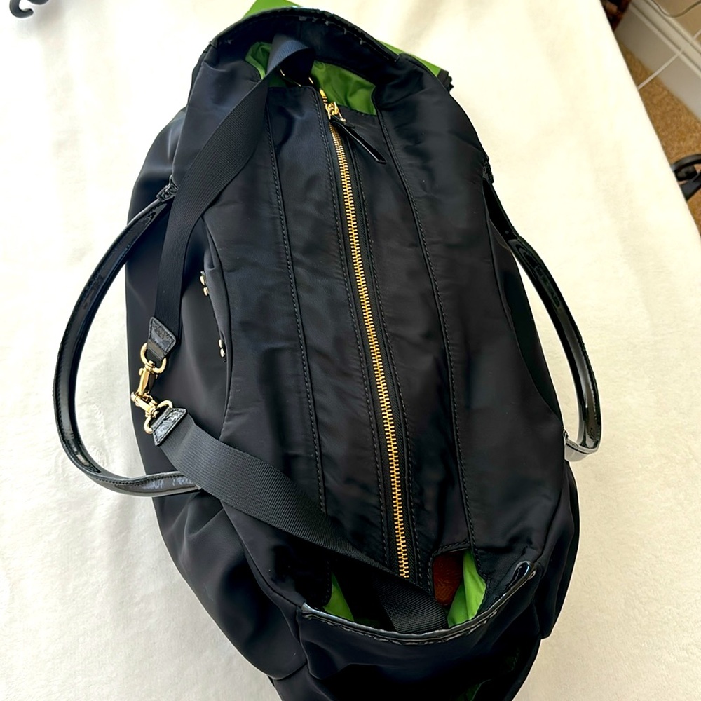 KATE SPADE ♠️ AUTHENTIC DIAPER BAG- BLACK WITH GOLD COLOR HARDWARE - Picture 9 of 17